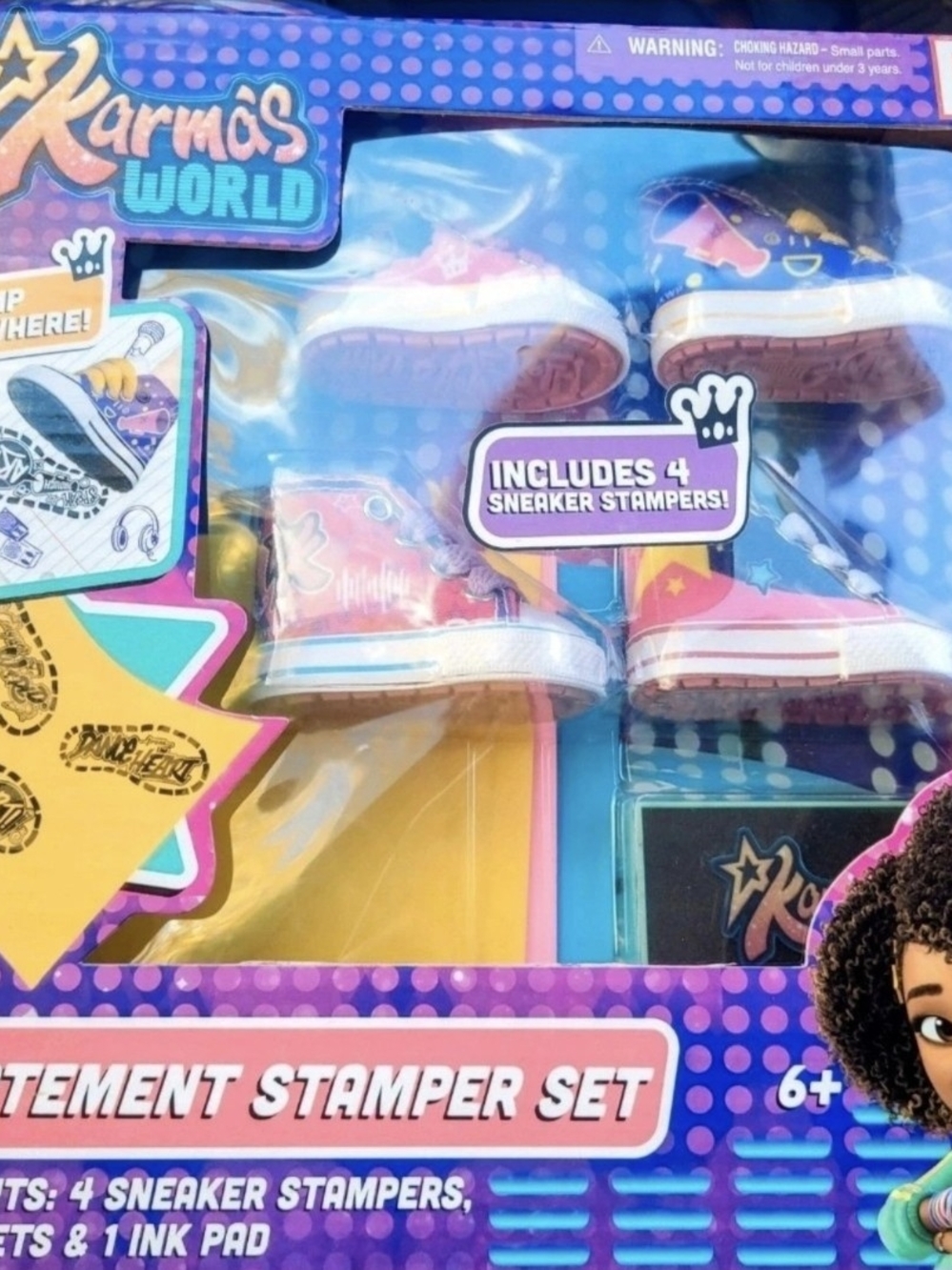 BNIB Kids Sneaker Stamper Set - Pink & Blue